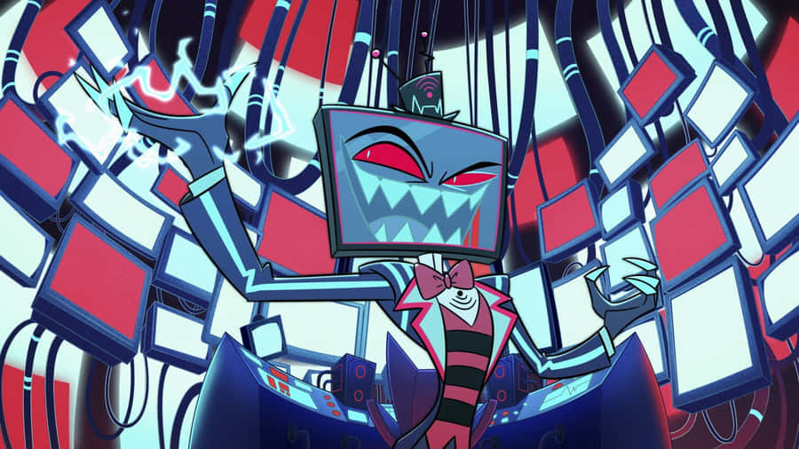 Vox Hazbin Hotel Robot Scene Wallpaper