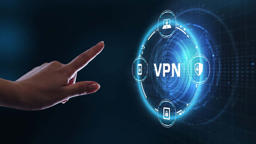 Vpn Glowing Blue Futuristic Effects Wallpaper