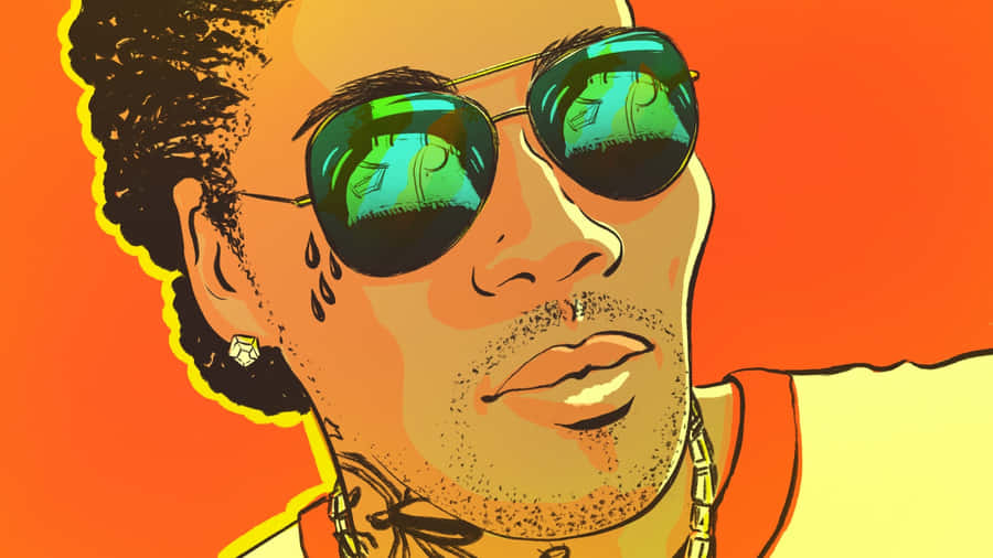 Vybz Kartel Digital Portrait Wallpaper