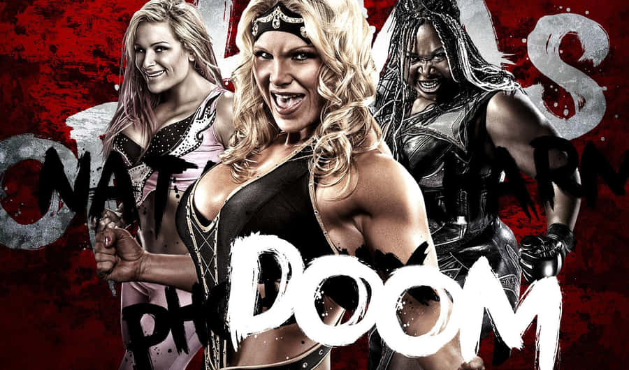 W W E Divas Powerful Trio Wallpaper