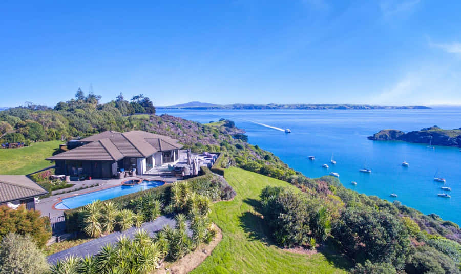 Waiheke Island Coastal Residence Wallpaper