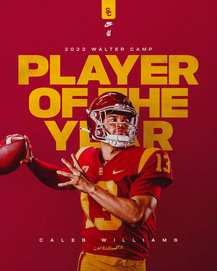Walter Camp Playerofthe Year Caleb Williams Wallpaper