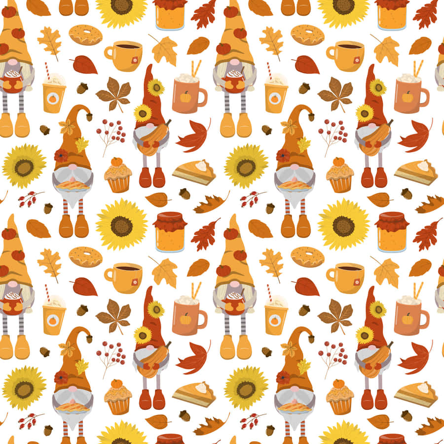 Warm And Vibrant Fall Festival Scene Wallpaper