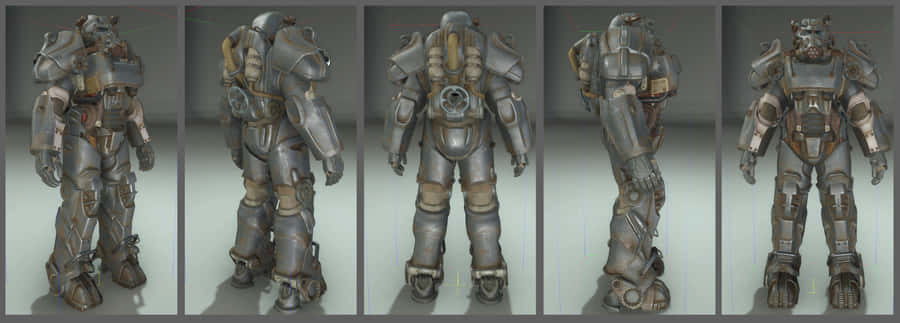 Warrior In Iconic Fallout 4 Power Armor Wallpaper