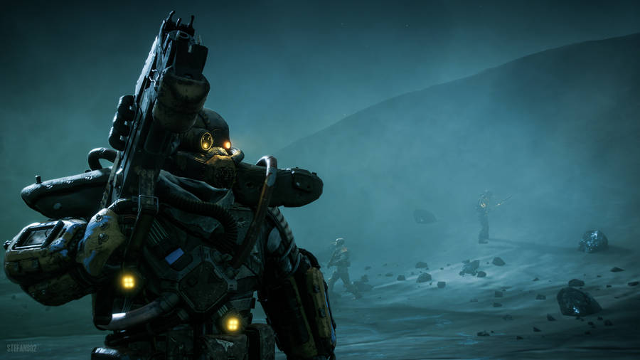 Wasteland Armed Soldier Wallpaper