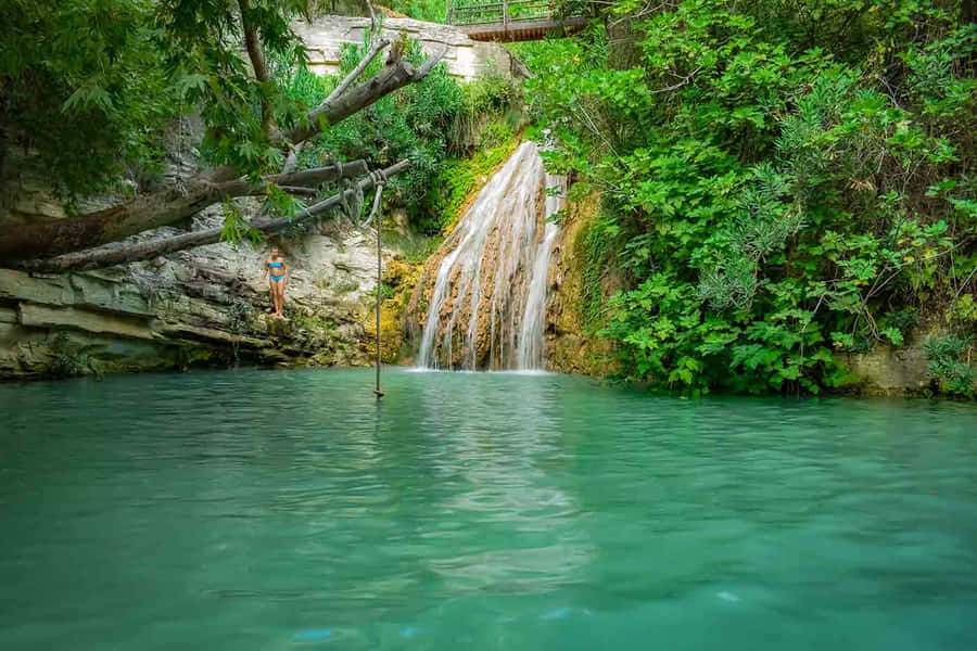 Waterfall In Paphos Wallpaper