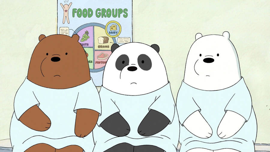 We Bare Bears Aesthetic Clinic Gown Wallpaper