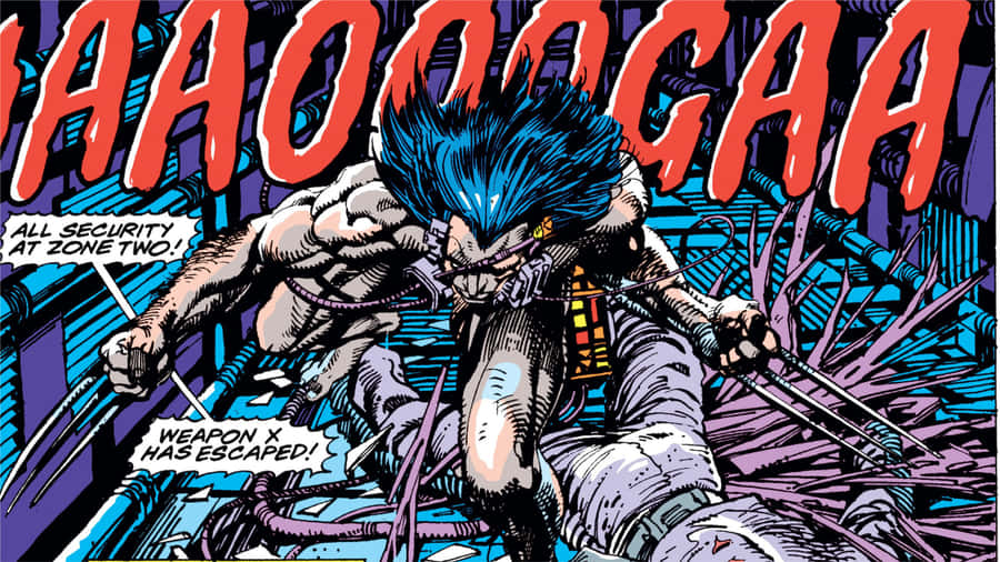 Weapon X Escape Comic Panel Wallpaper