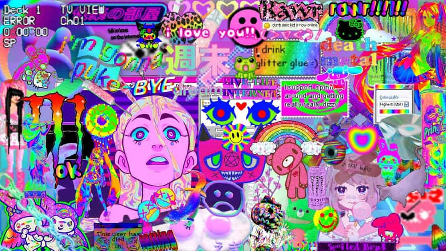 Weirdcore_ Chaos_ Collage.jpg Wallpaper