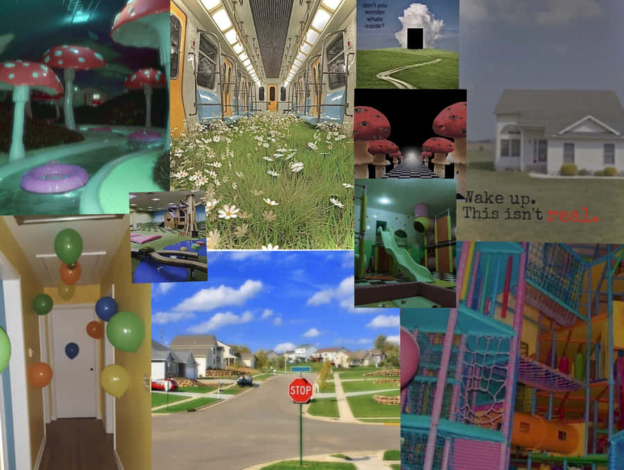 Weirdcore Dreamscape Collage.jpg Wallpaper