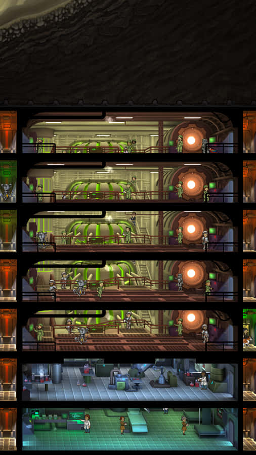 Welcome To The Vault: Fallout Shelter Mobile Game Wallpaper