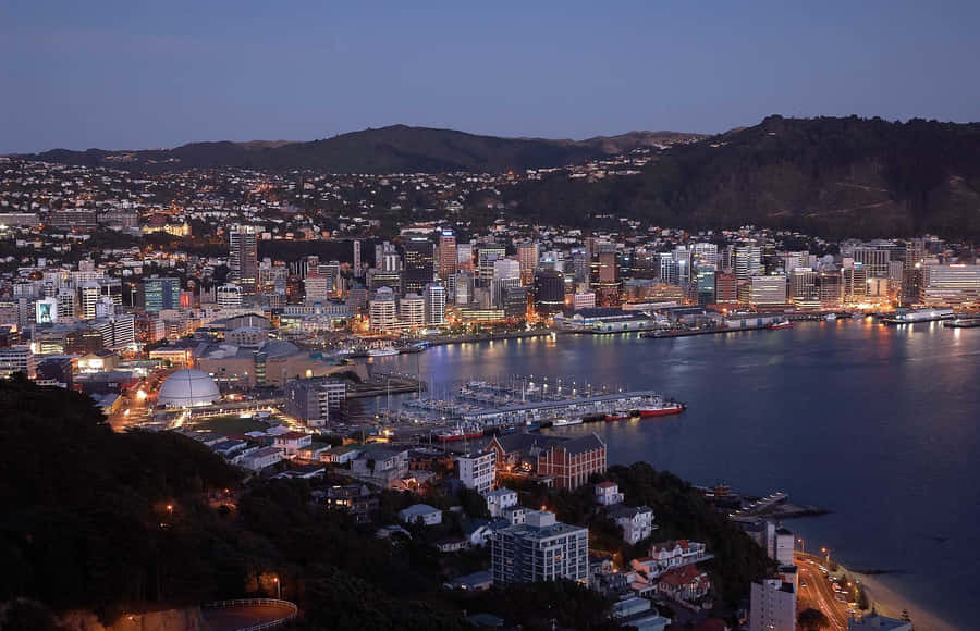 Wellington Cityscapeat Dusk Wallpaper