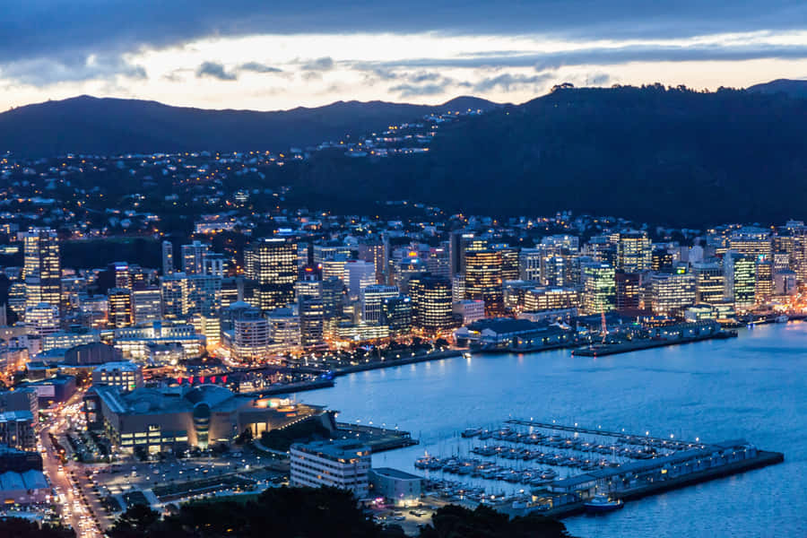Wellington Cityscapeat Dusk Wallpaper