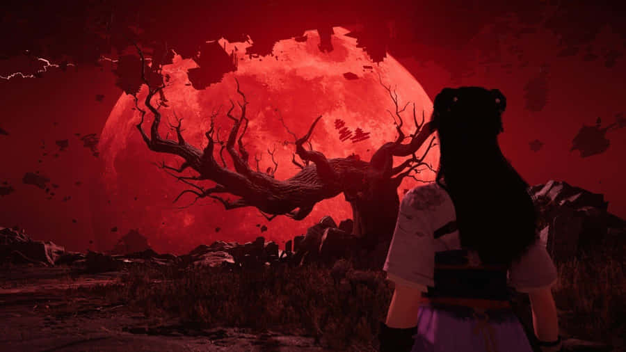 Where Winds Meet Red Moon Wallpaper