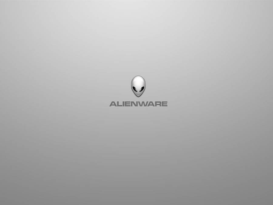 White Alienware In Gray Wallpaper