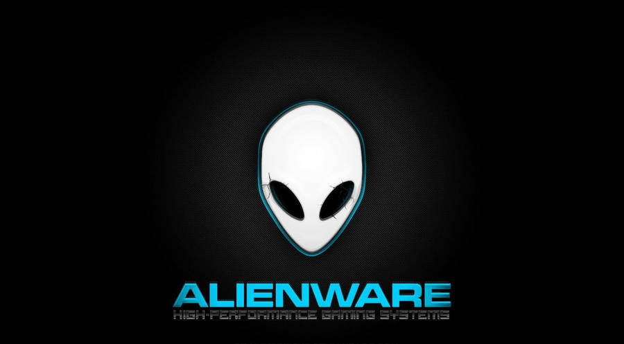 White Alienware Logo And Wordmark Wallpaper