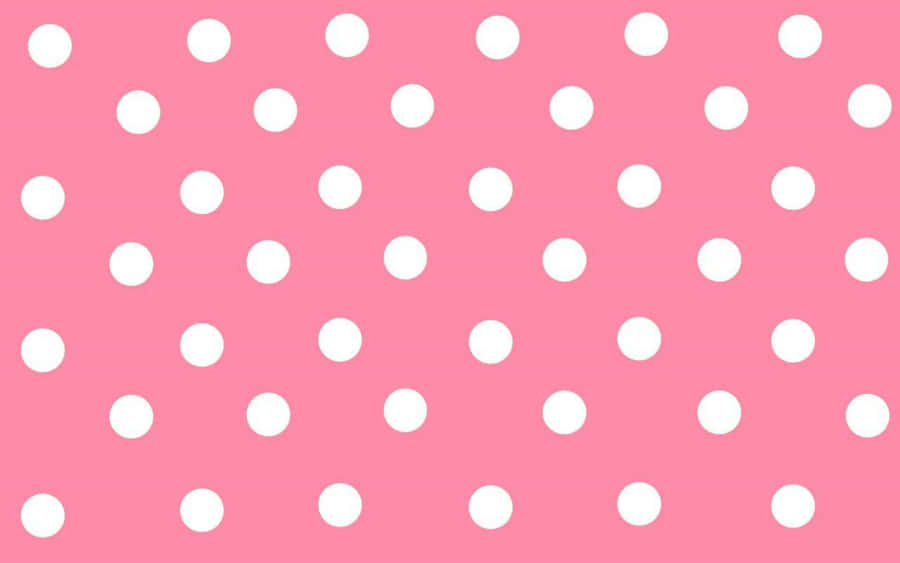 White And Pink Polka Dot Wallpaper