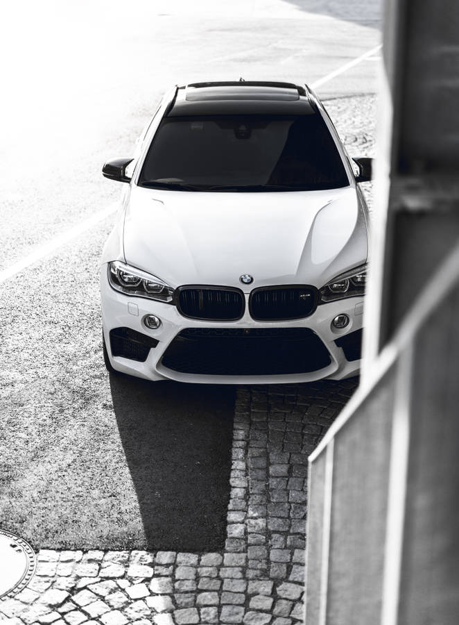 White Bmw X8 M F86 Car Iphone Wallpaper