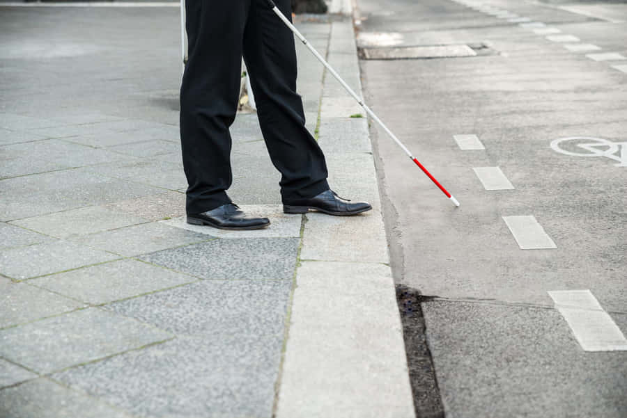 White Cane Userat Curb Wallpaper