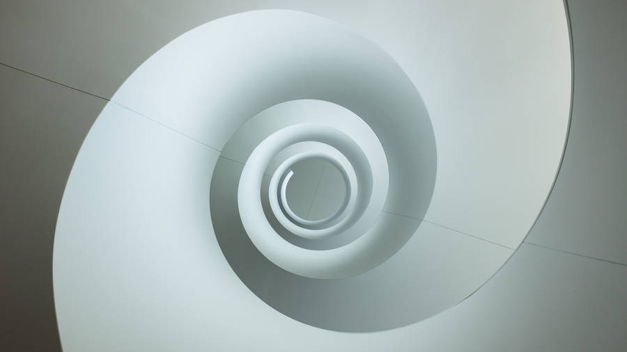 White Endless Spiral Wallpaper