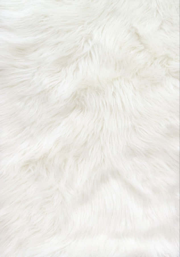 White Faux Fur Texture Wallpaper