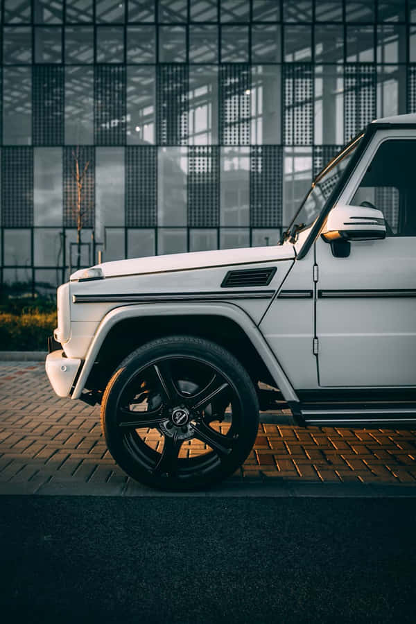 White G Wagon Side View Wallpaper
