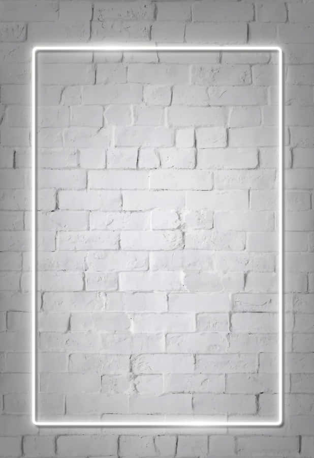 White Neon On Bricked Wall Wallpaper