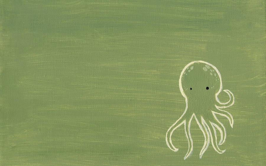 White Octopus Wallpaper