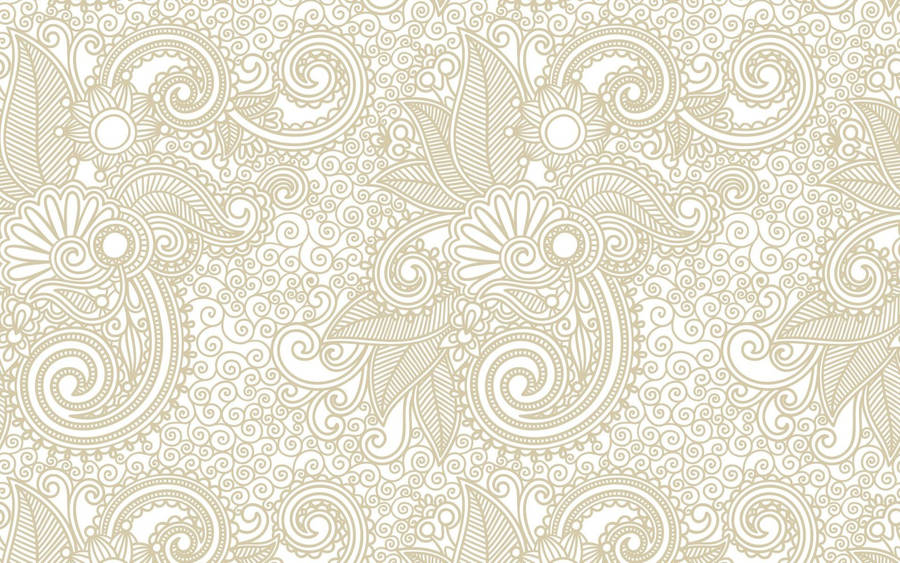 White Paisley Cool Pattern Wallpaper