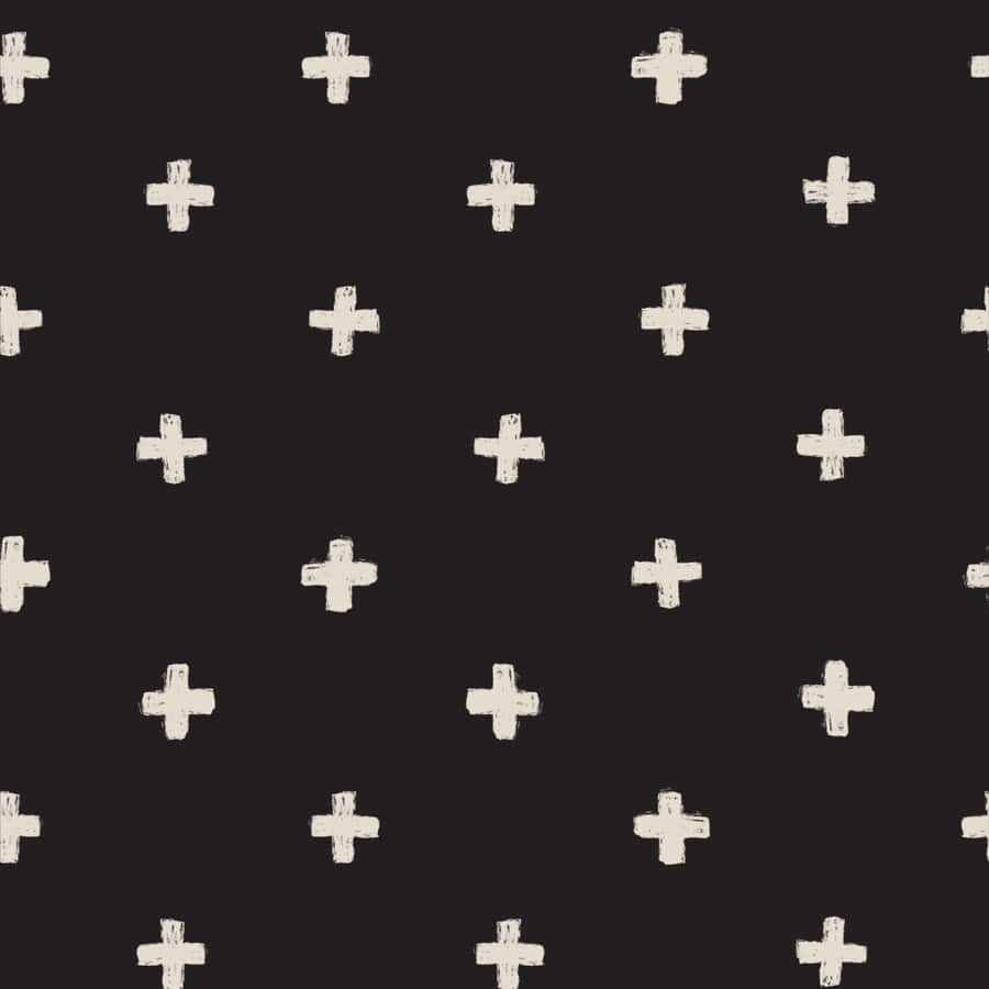 White Plus Patterns Wallpaper