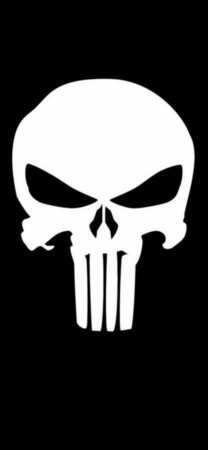 White Skull On Black Apple Iphone Wallpaper