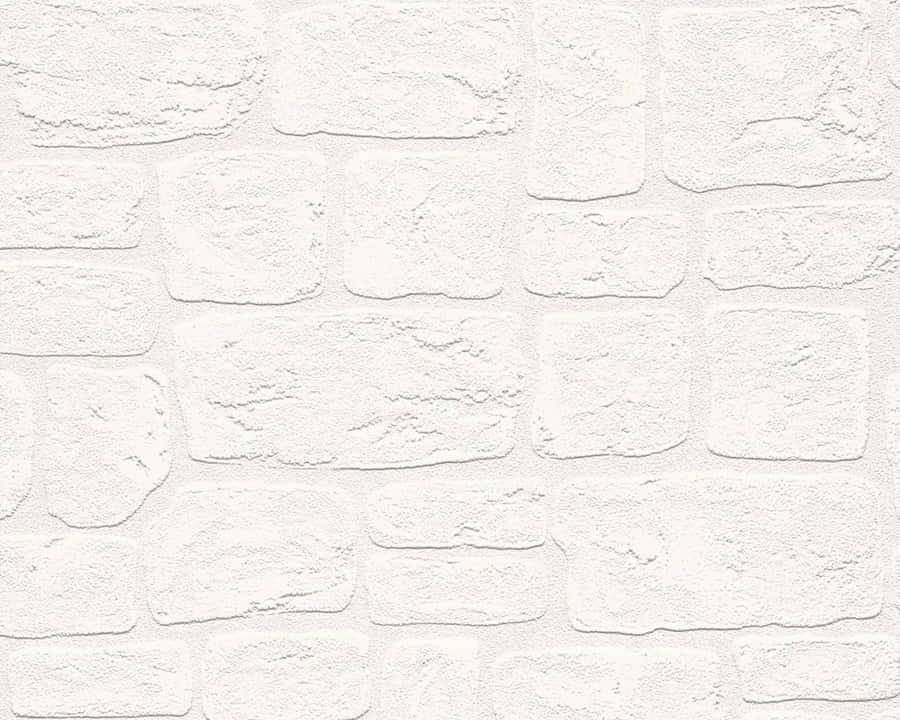 White Wall With Multifaceted Bricks Wallpaper