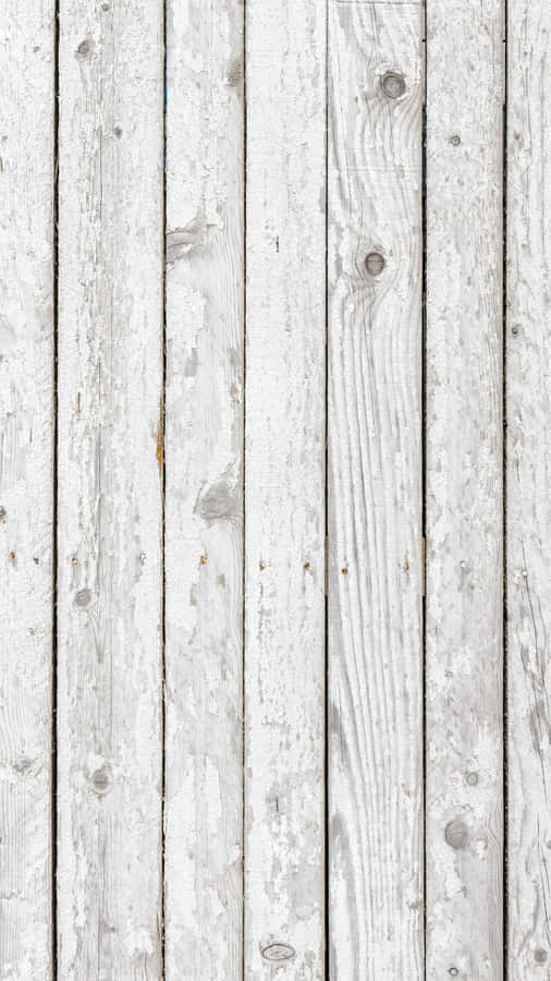 White Wooden Planks Texture Wallpaper