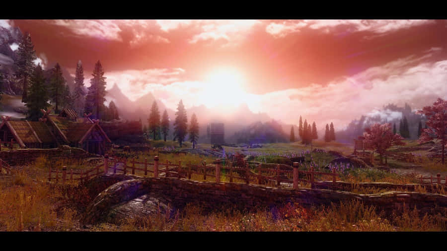 Whiterun, The City Of Trade And Commerce In The Breathtaking World Of Skyrim Wallpaper