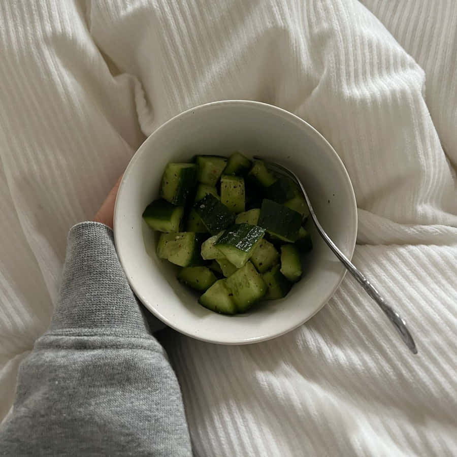 Wholesome Minimalist Food Platter Wallpaper