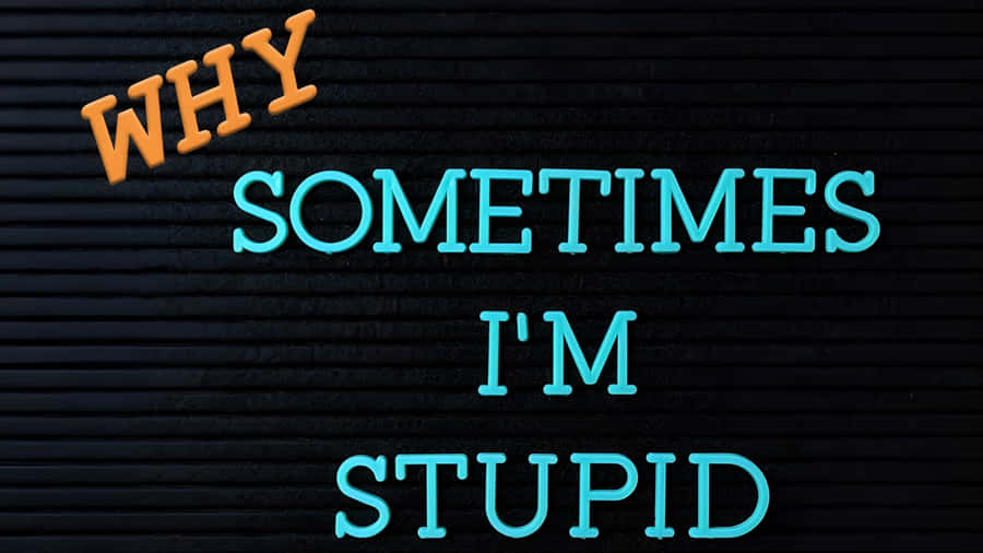 Why Sometimes Im Stupid Wallpaper
