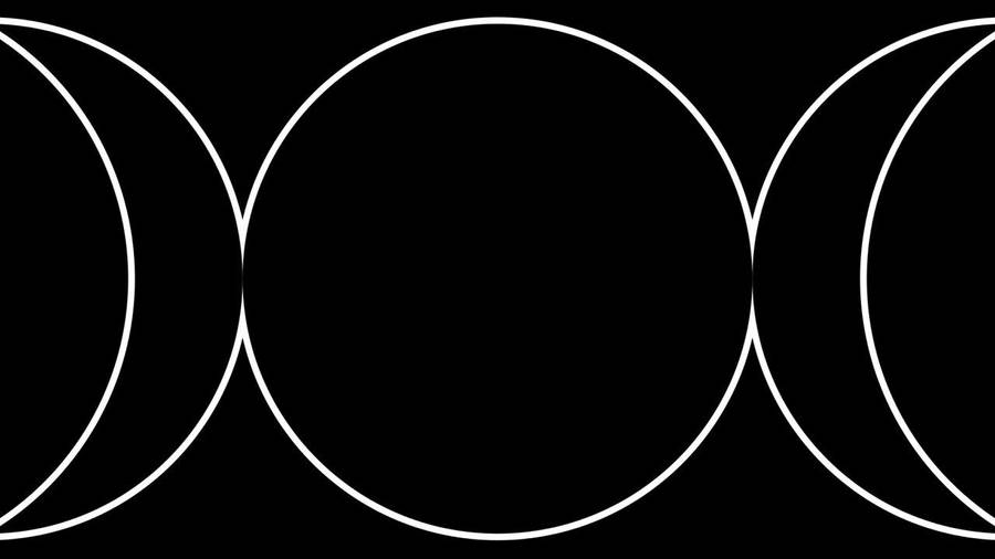 Wiccan Crescent Moon Symbol Wallpaper
