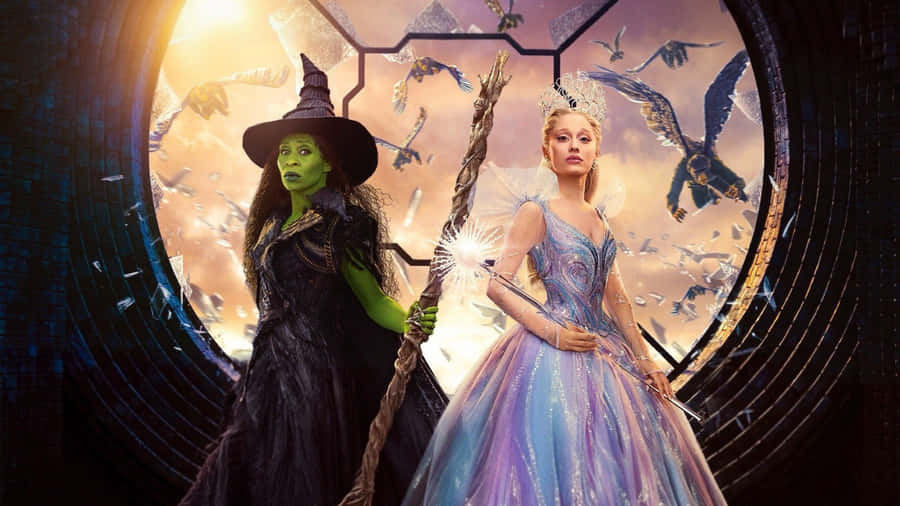 Wicked Glinda And Dorothy Wallpaper