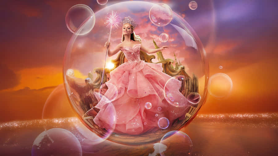 Wicked Glinda In Bubble Wallpaper