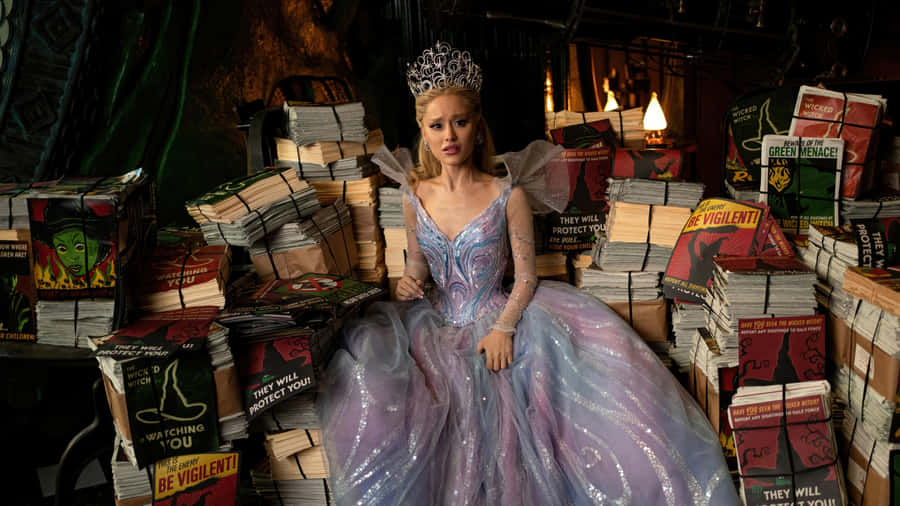 Wicked Glinda In Magical Setting Wallpaper