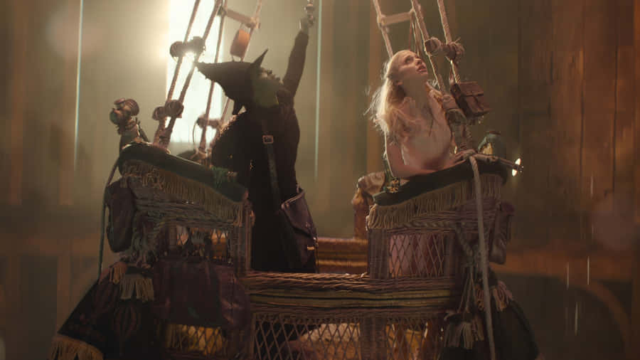 Wicked Movie Iconic Swing Scene Wallpaper