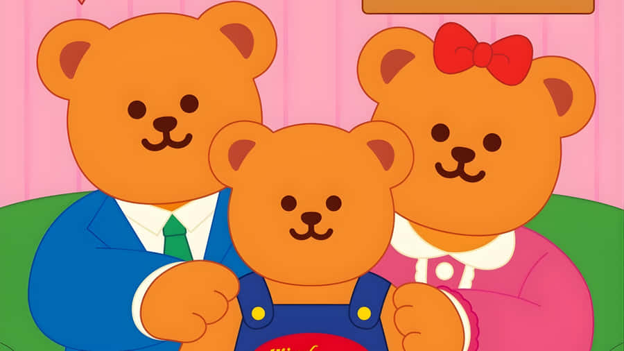 Wiggle Wiggle Bear Family Wallpaper