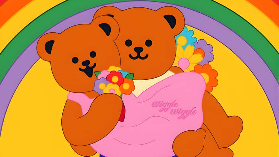 Wiggle Wiggle Bear Hug Wallpaper