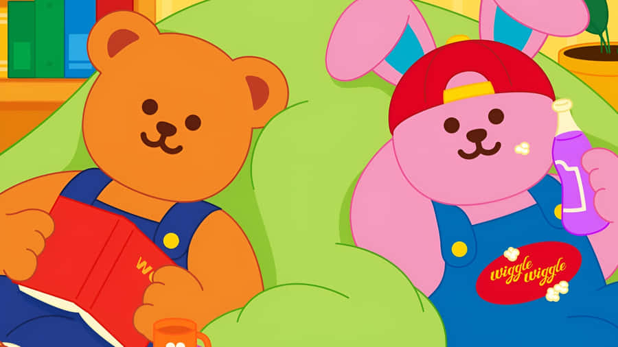 Wiggle Wiggle Characters Fun Wallpaper