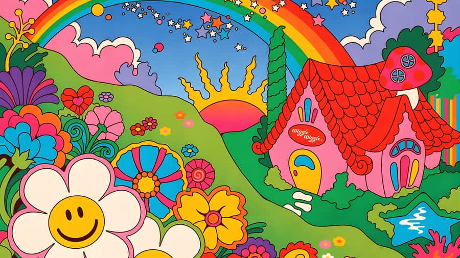 Wiggle Wiggle Colorful Fantasy Wallpaper