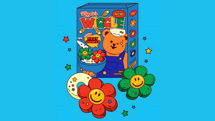 Wiggle Wiggle Colorful Toy Box Wallpaper