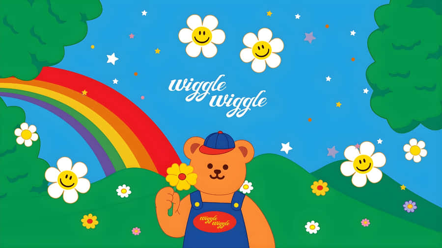 Wiggle Wiggle Cute Bear Wallpaper