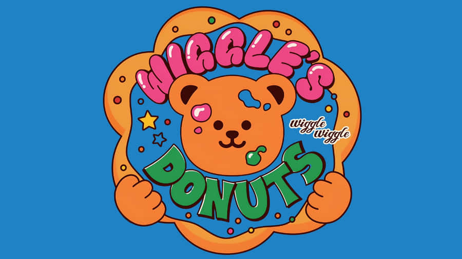 Wiggle Wiggle Donuts Logo Wallpaper