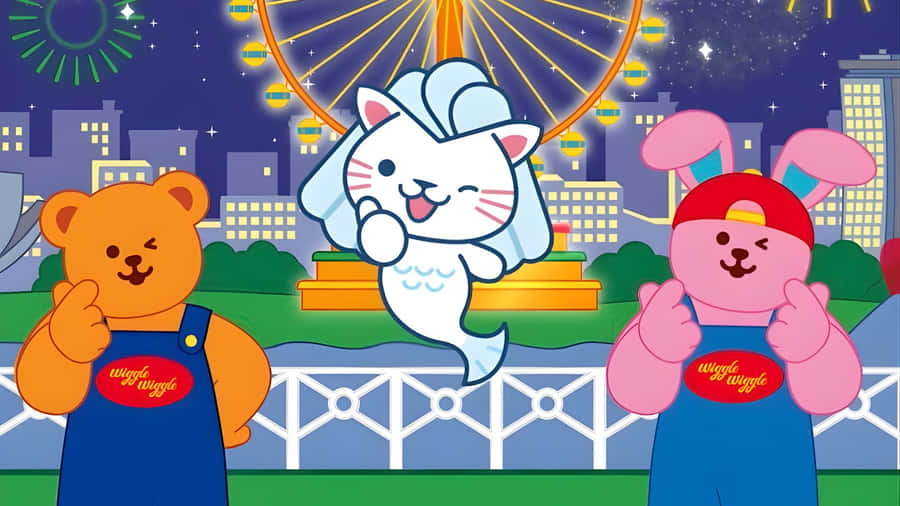Wiggle Wiggle Fun Characters Wallpaper