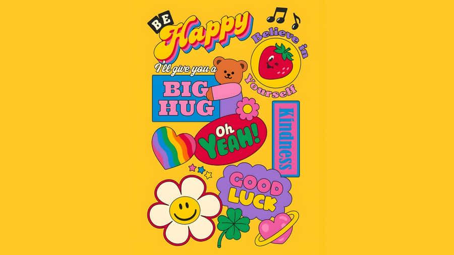 Wiggle Wiggle Happy Vibes Wallpaper